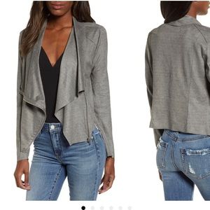 BLANKNYC faux suede drape jacket